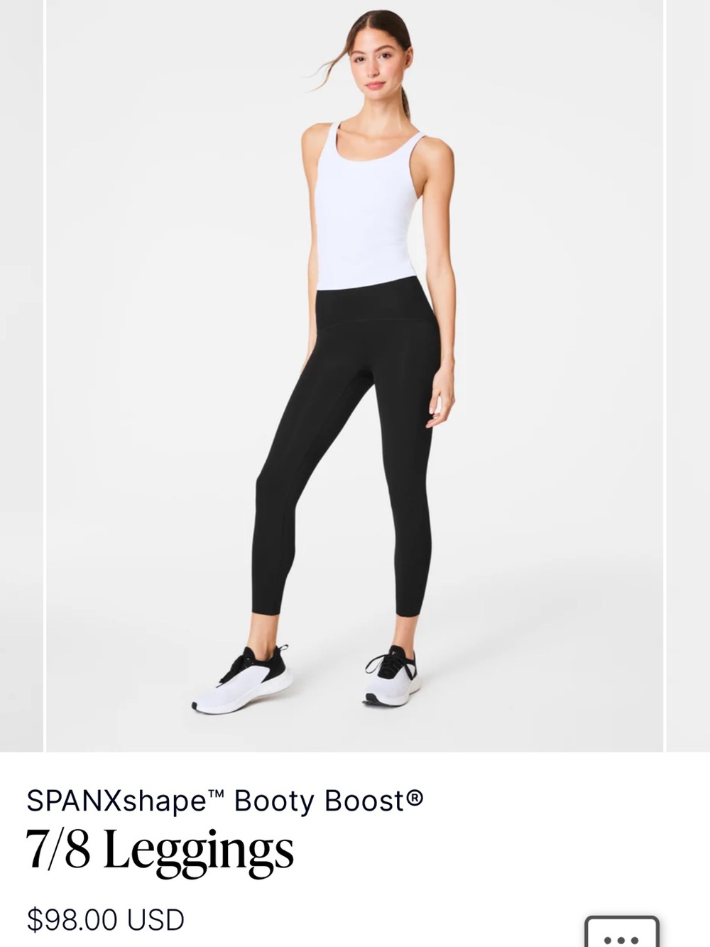 SPANX Black Booty Boost High-Waist Leggings 7/8 length - Picture 10 of 10